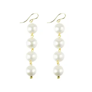 Europa Mini Cotton Pearl Earrings (WS)