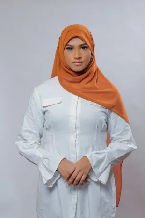 Everyday Premium Chiffon Hijab | Dark Peach