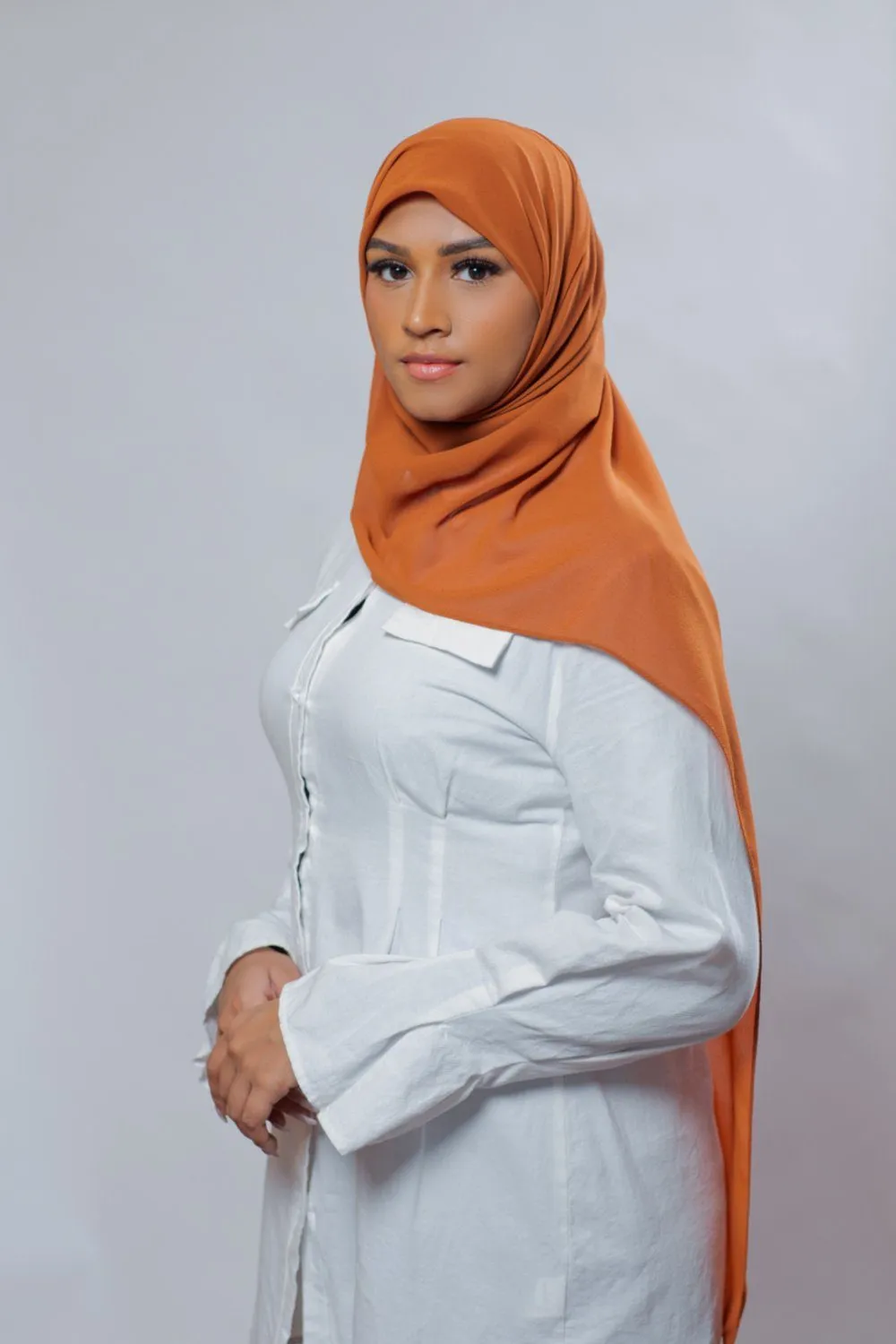 Everyday Premium Chiffon Hijab | Dark Peach