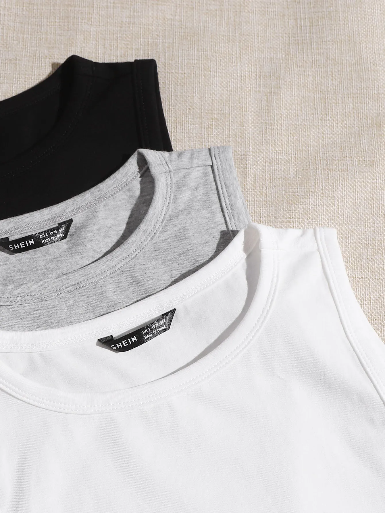EZwear 3 PCS Round Neck Tank Top