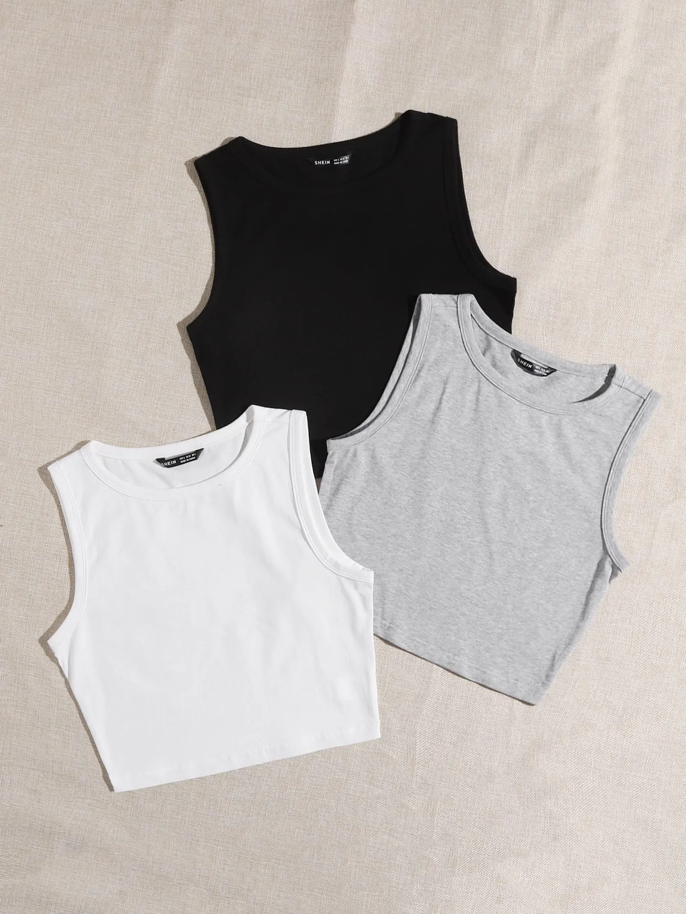 EZwear 3 PCS Round Neck Tank Top