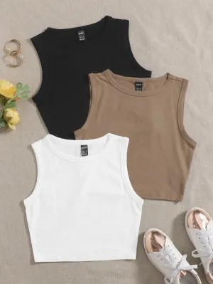 EZwear 3 PCS Round Neck Tank Top