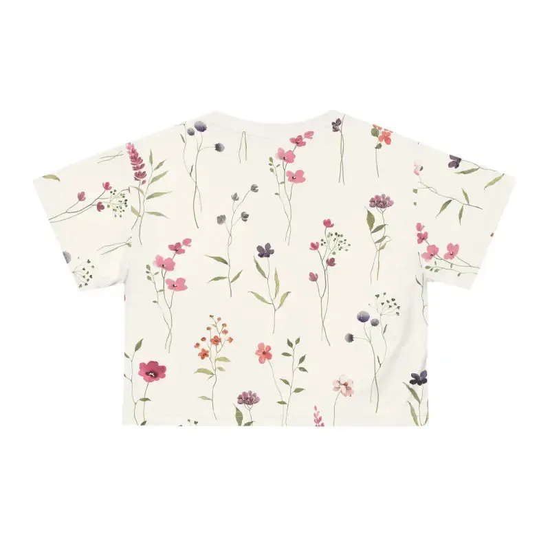 Floral Aop Crop Tee Unveils Stunning Flowers Pattern