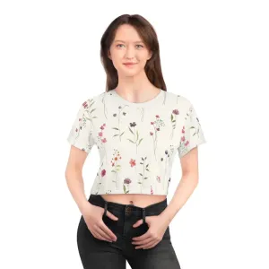 Floral Aop Crop Tee Unveils Stunning Flowers Pattern