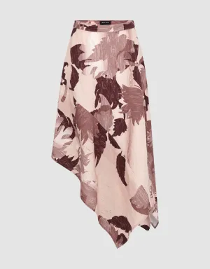 Floral Midi A-Line Skirt
