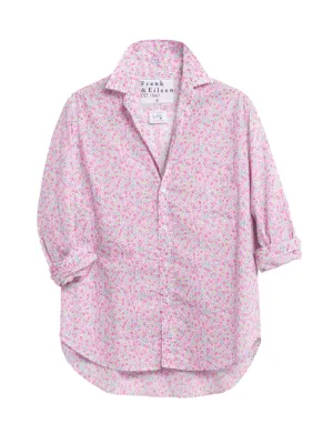 Frank & Eileen Relaxed Button-Up Shirt in Pink Flowers