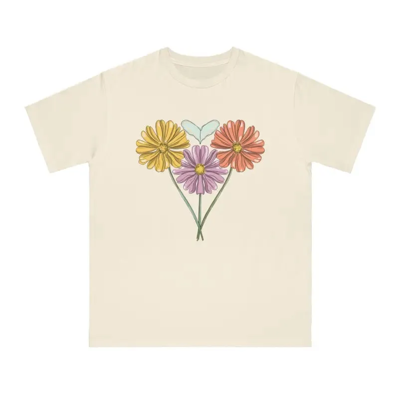 Fresh Vibes Spring Flowers Certified Organic t Shirt