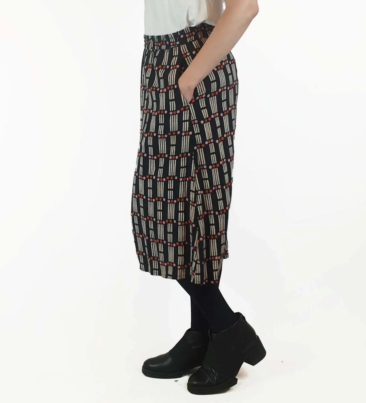 Frock Me Out black domino print skirt size S