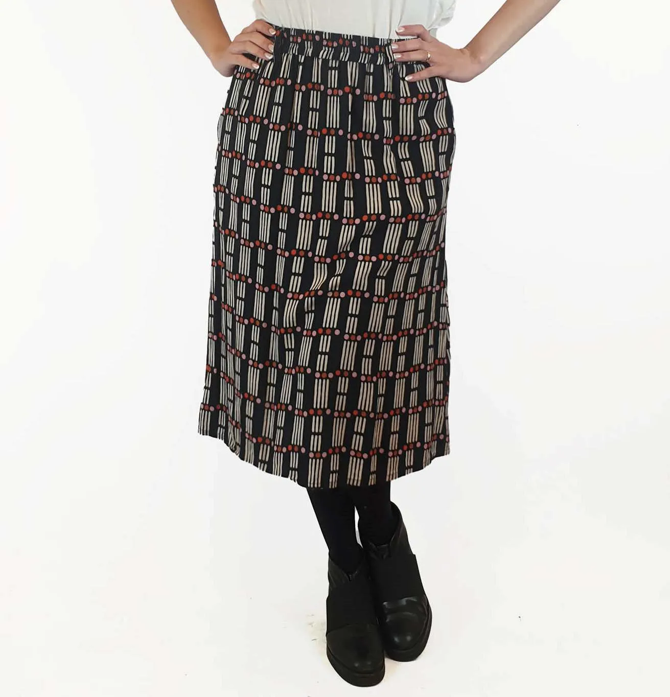 Frock Me Out black domino print skirt size S