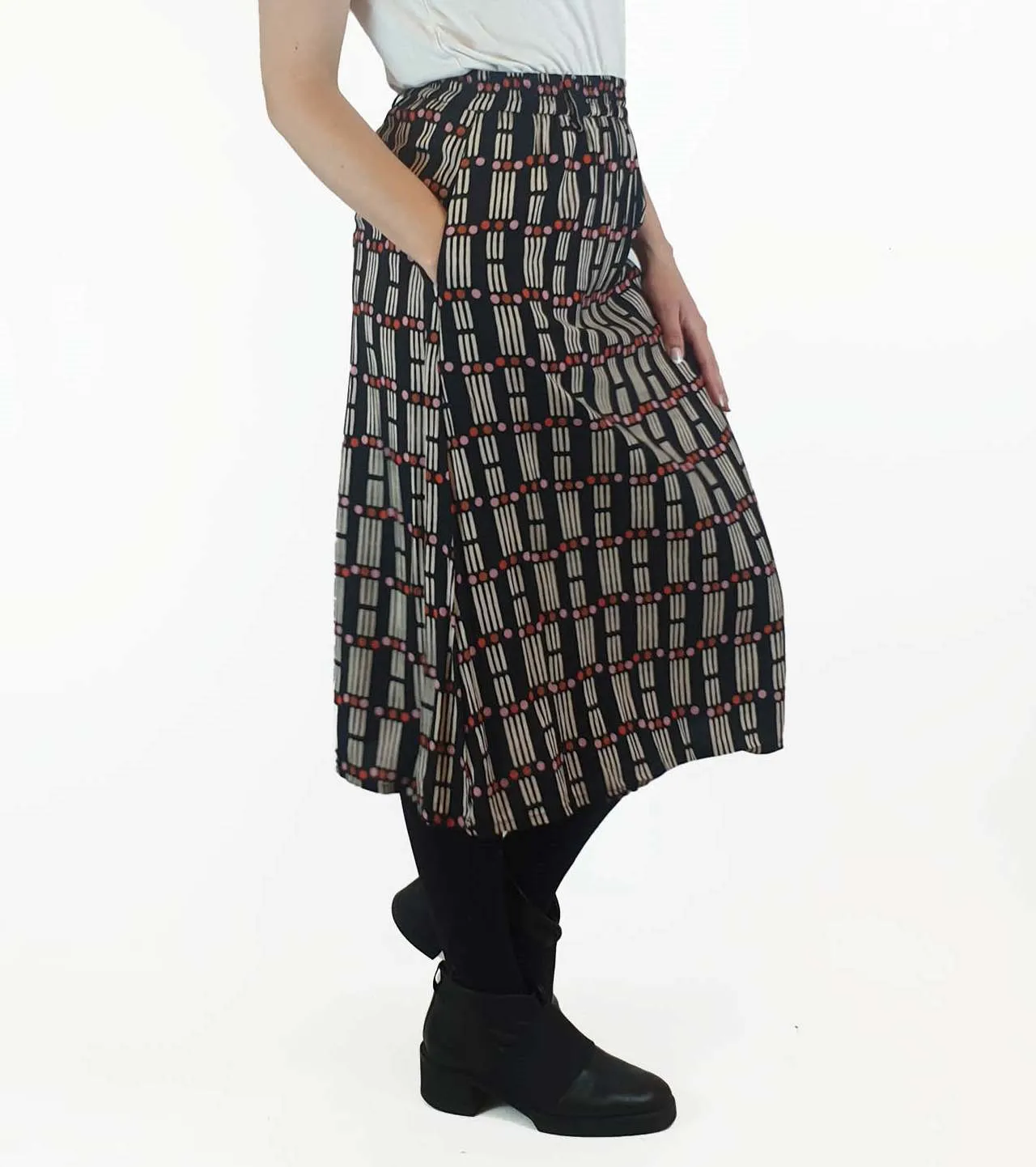 Frock Me Out black domino print skirt size S