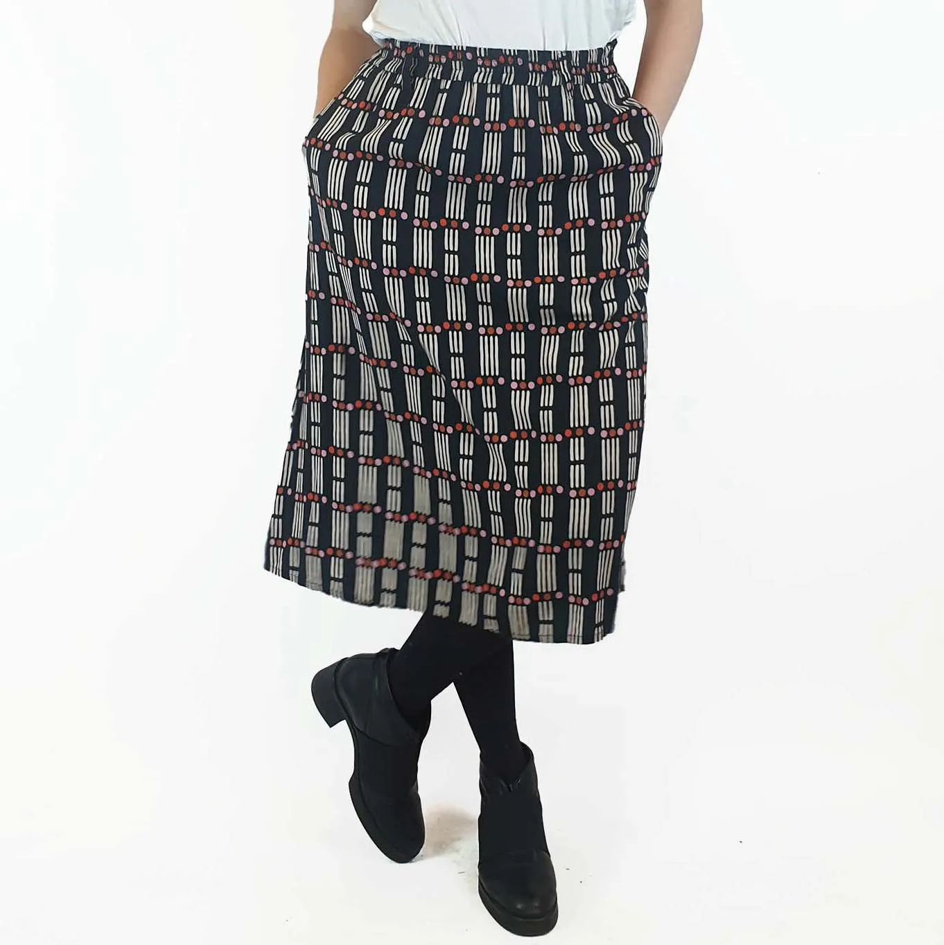 Frock Me Out black domino print skirt size S