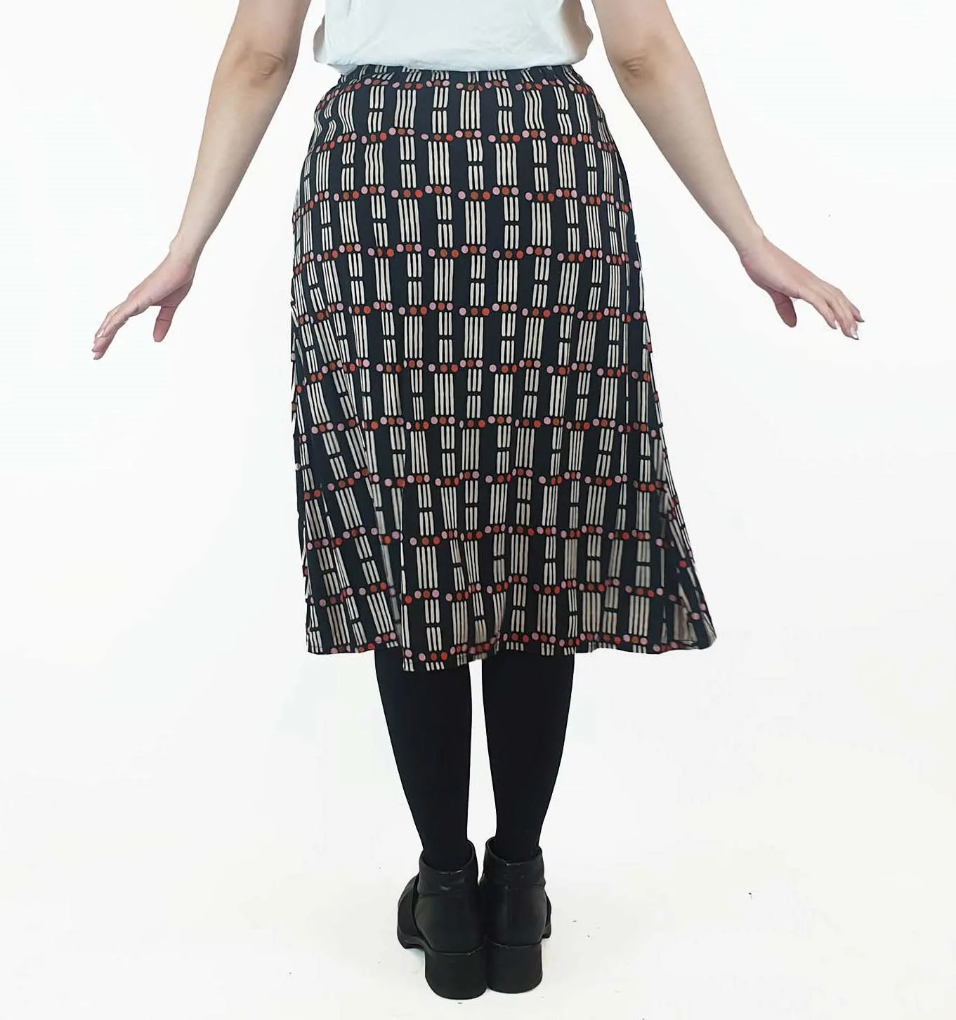 Frock Me Out black domino print skirt size S