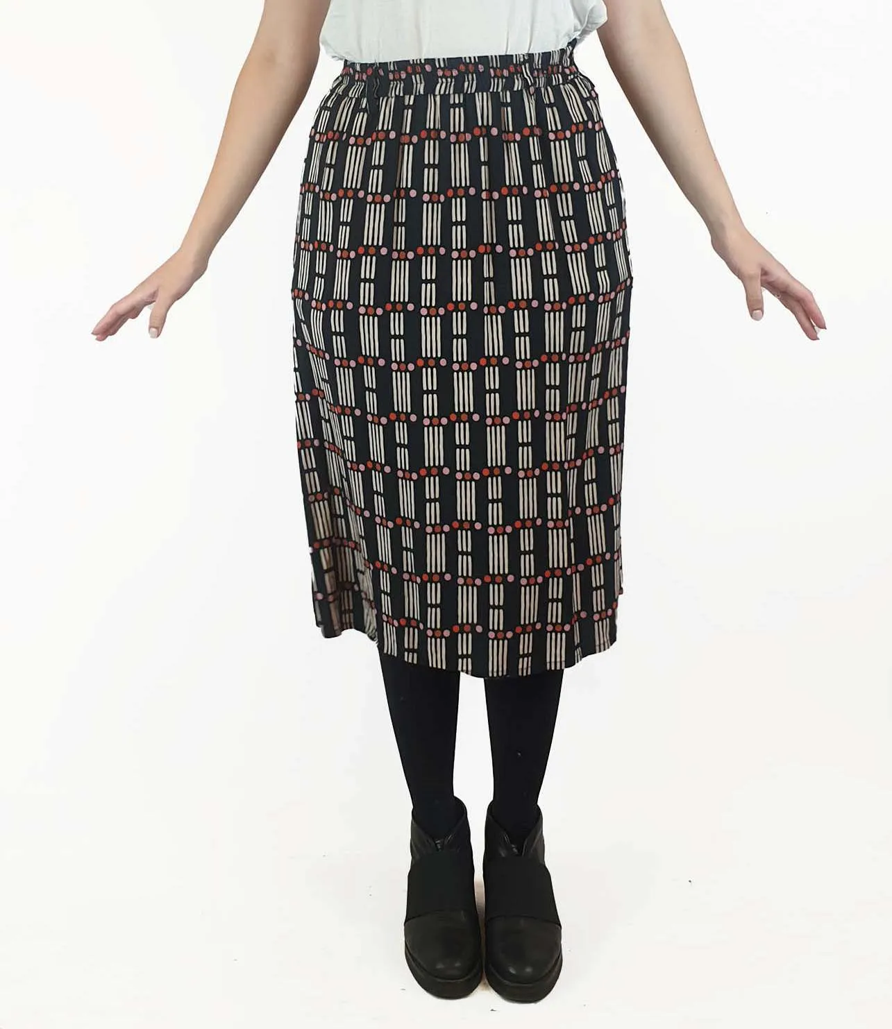 Frock Me Out black domino print skirt size S