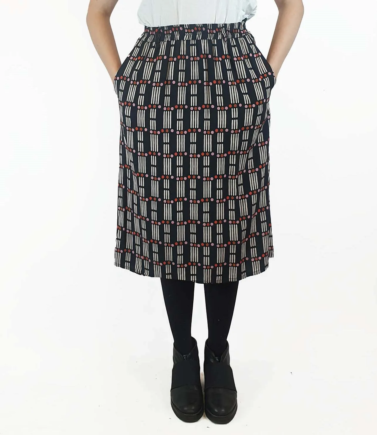 Frock Me Out black domino print skirt size S
