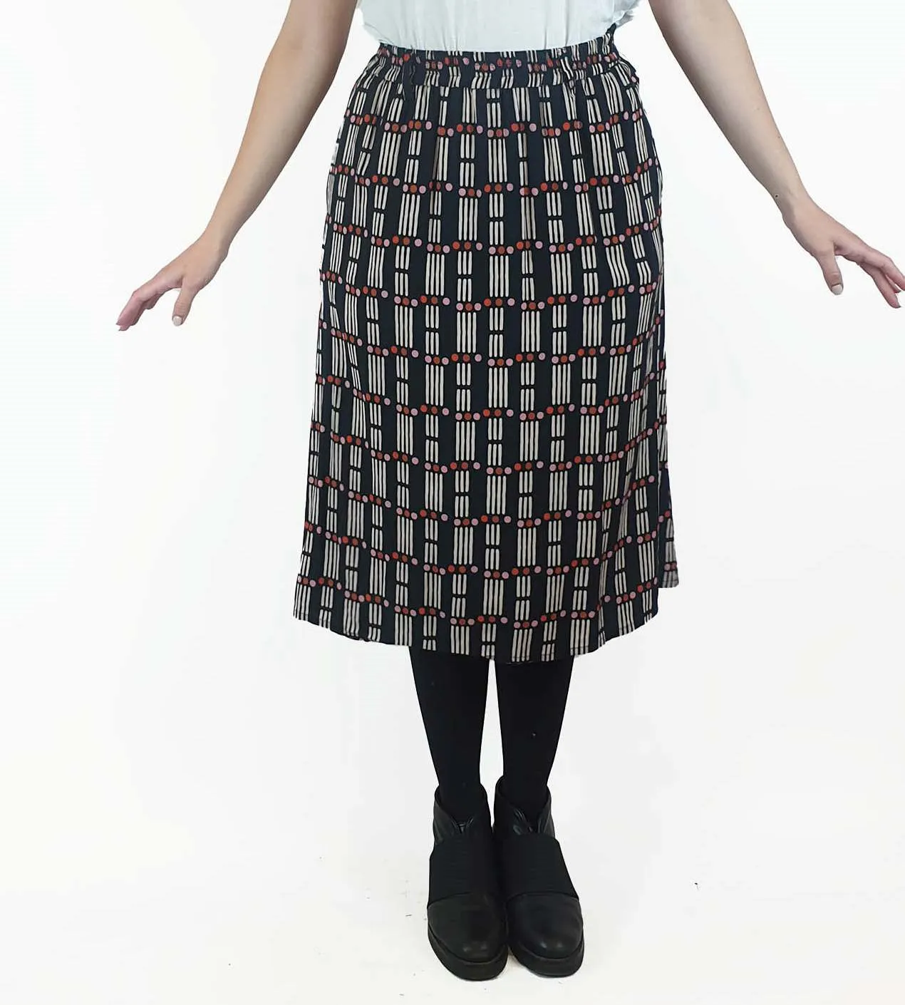 Frock Me Out black domino print skirt size S