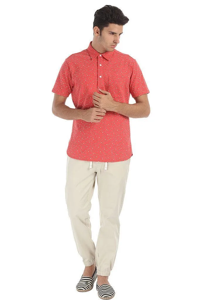 Fun Printed Soft Knit Polo