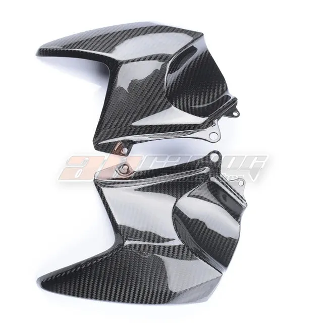 Gas Tank Side Panles Cover Trim Fairings Cowl For Kawasaki H2 SX 2018   2022 Full Carbon Fiber 100%