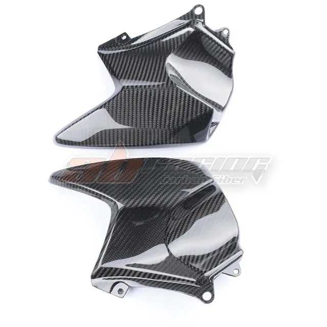 Gas Tank Side Panles Cover Trim Fairings Cowl For Kawasaki H2 SX 2018   2022 Full Carbon Fiber 100%