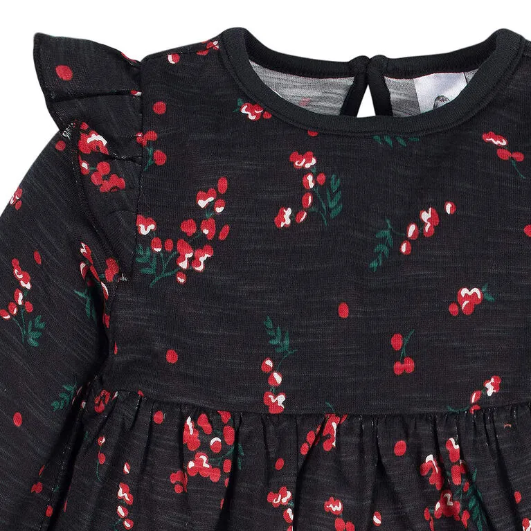 Gerber Childrenswear - Babydoll Dress - Holly Berries