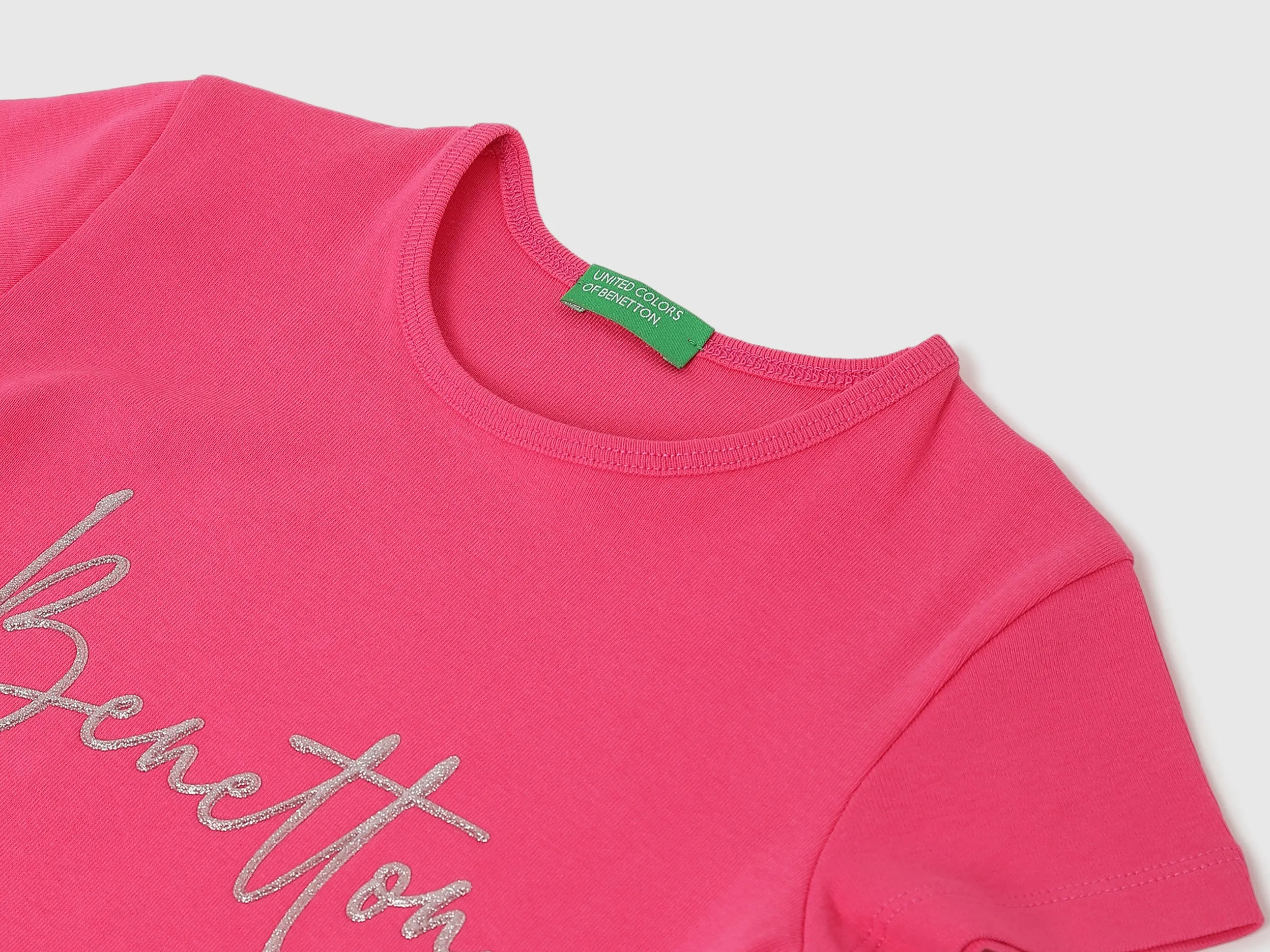Girls Glitted Round Neck Top