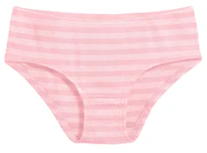 Girls Soft Stripe Brief | Pink