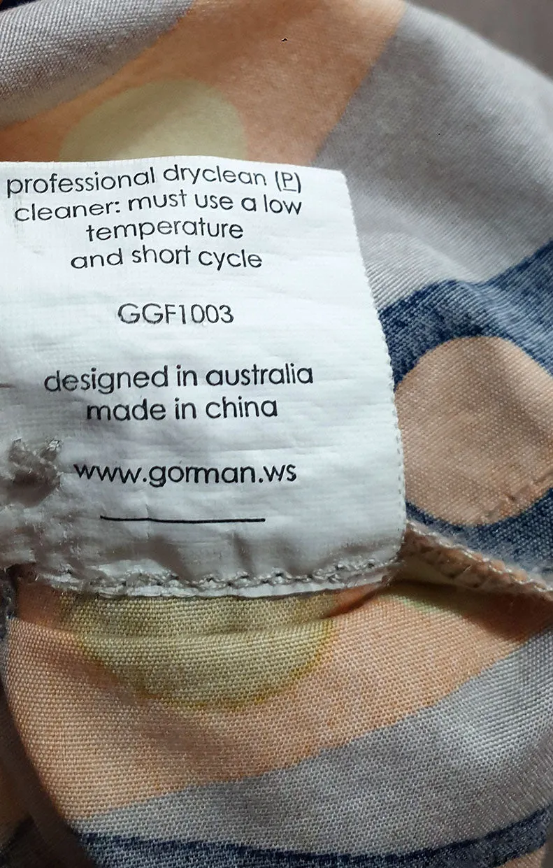 Gorman backgammon print skirt size 12, best fits 10