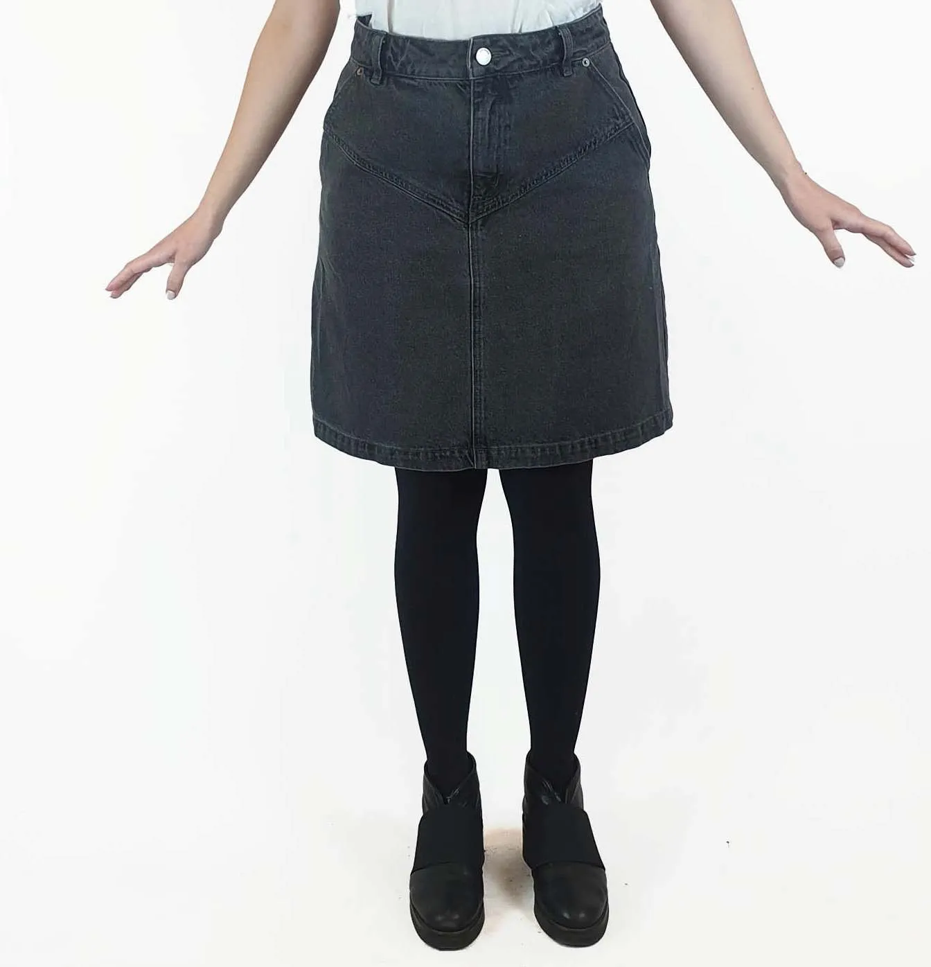 Gorman black denim skirt size 10