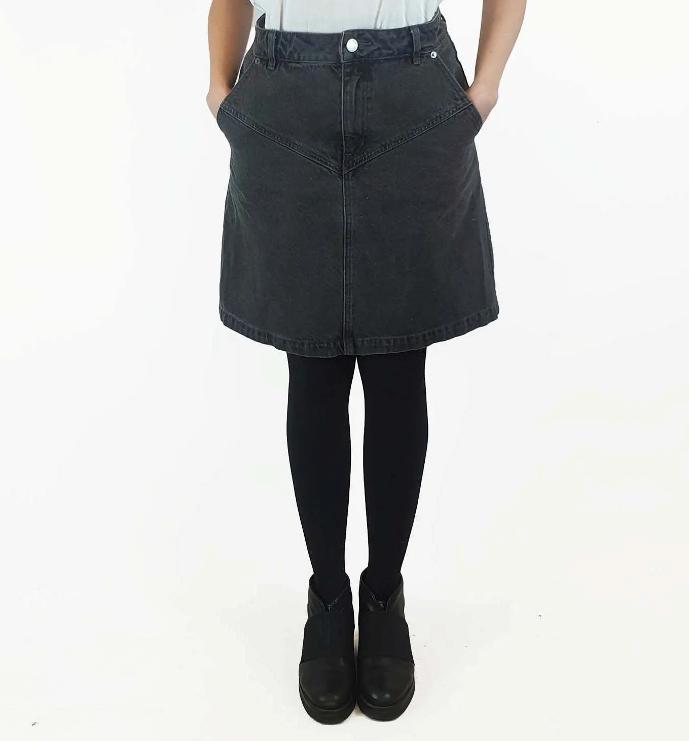 Gorman black denim skirt size 10