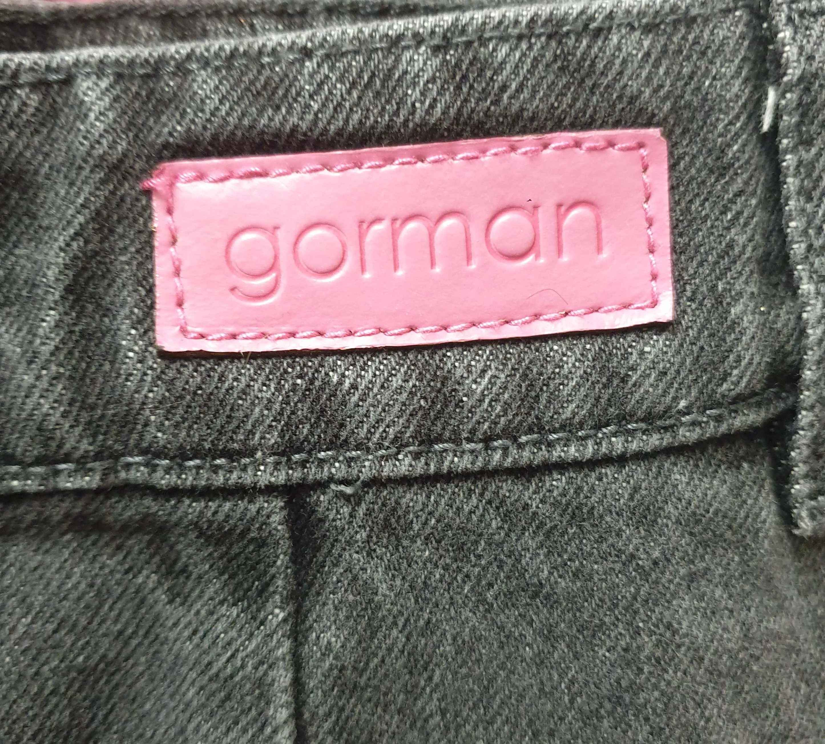 Gorman black denim skirt size 10