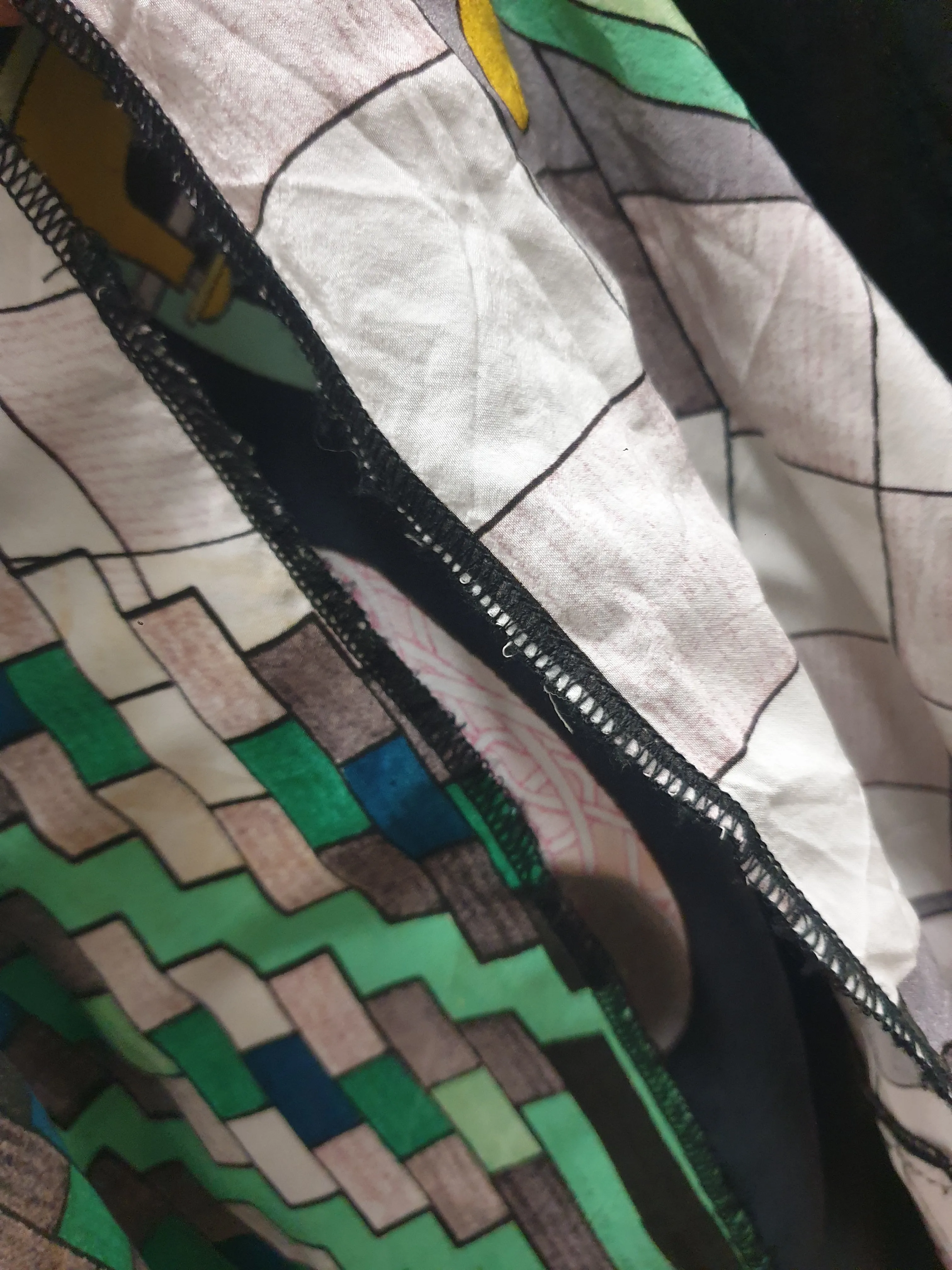 Gorman   Jess Johnson silk mix black print skirt size 12 (note: some inconsistencies)