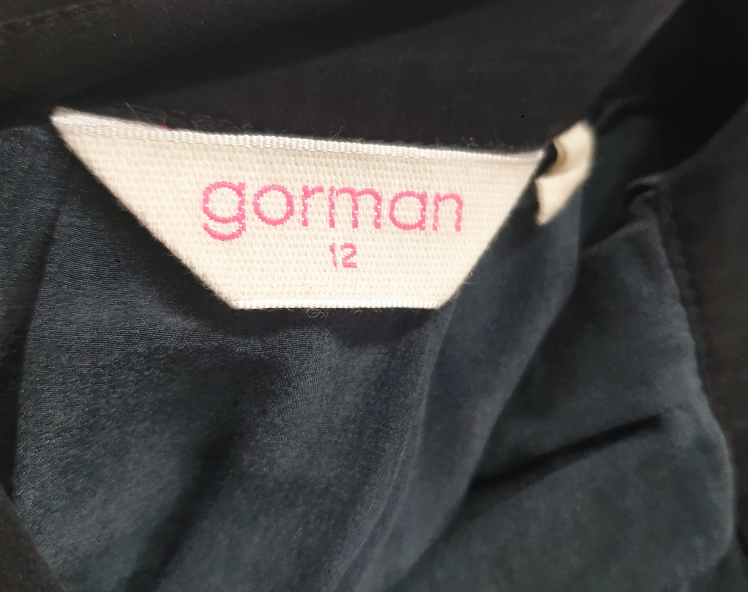 Gorman   Jess Johnson silk mix black print skirt size 12 (note: some inconsistencies)