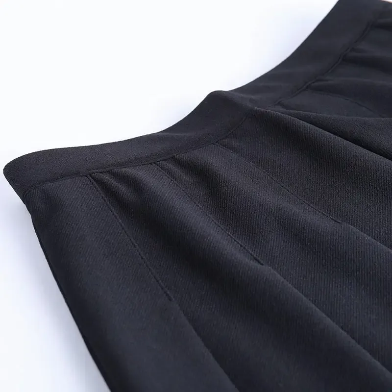 Gothic Cross High Waist Flare Mini Skirt