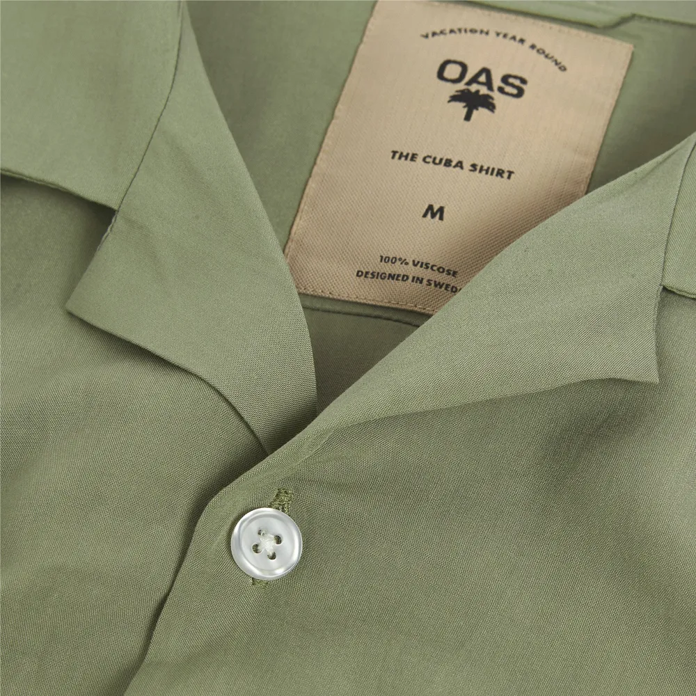 Green Plain Viscose Shirt
