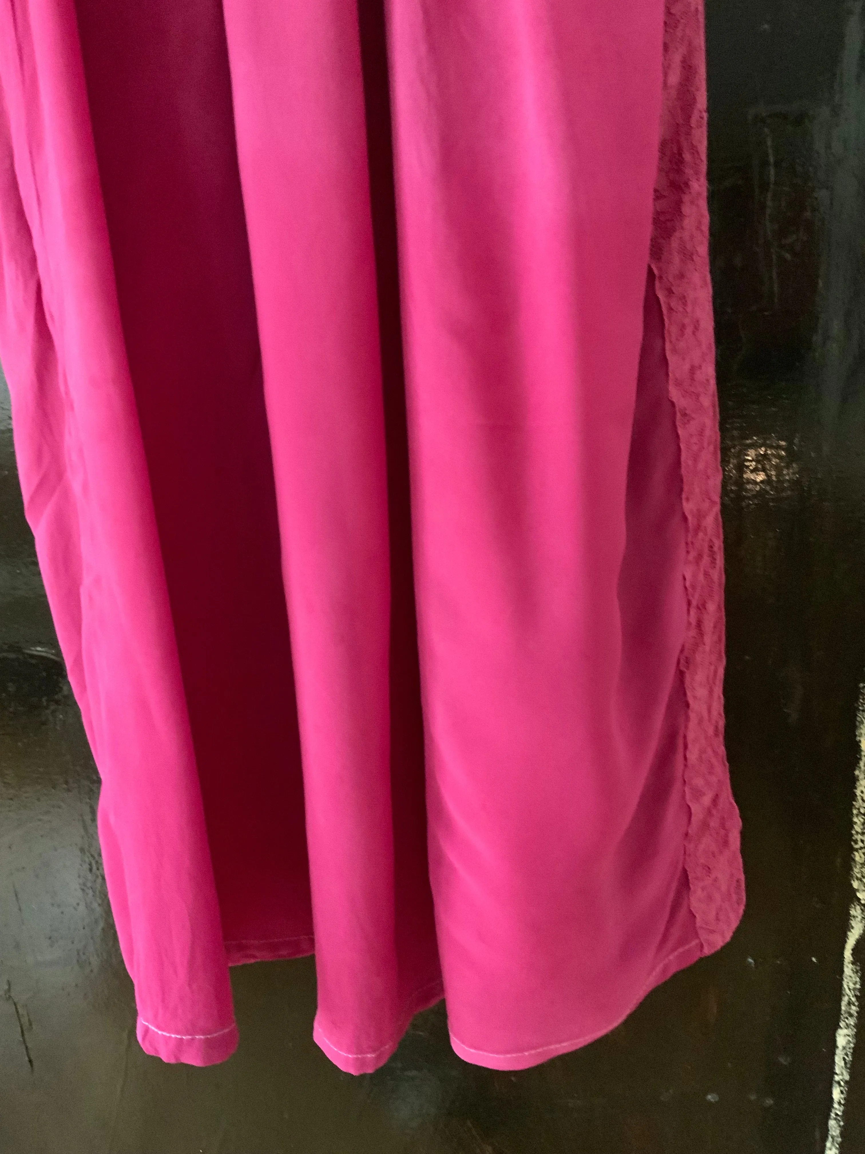 Hand Dyed Fuccia Dress - 70s - 70D