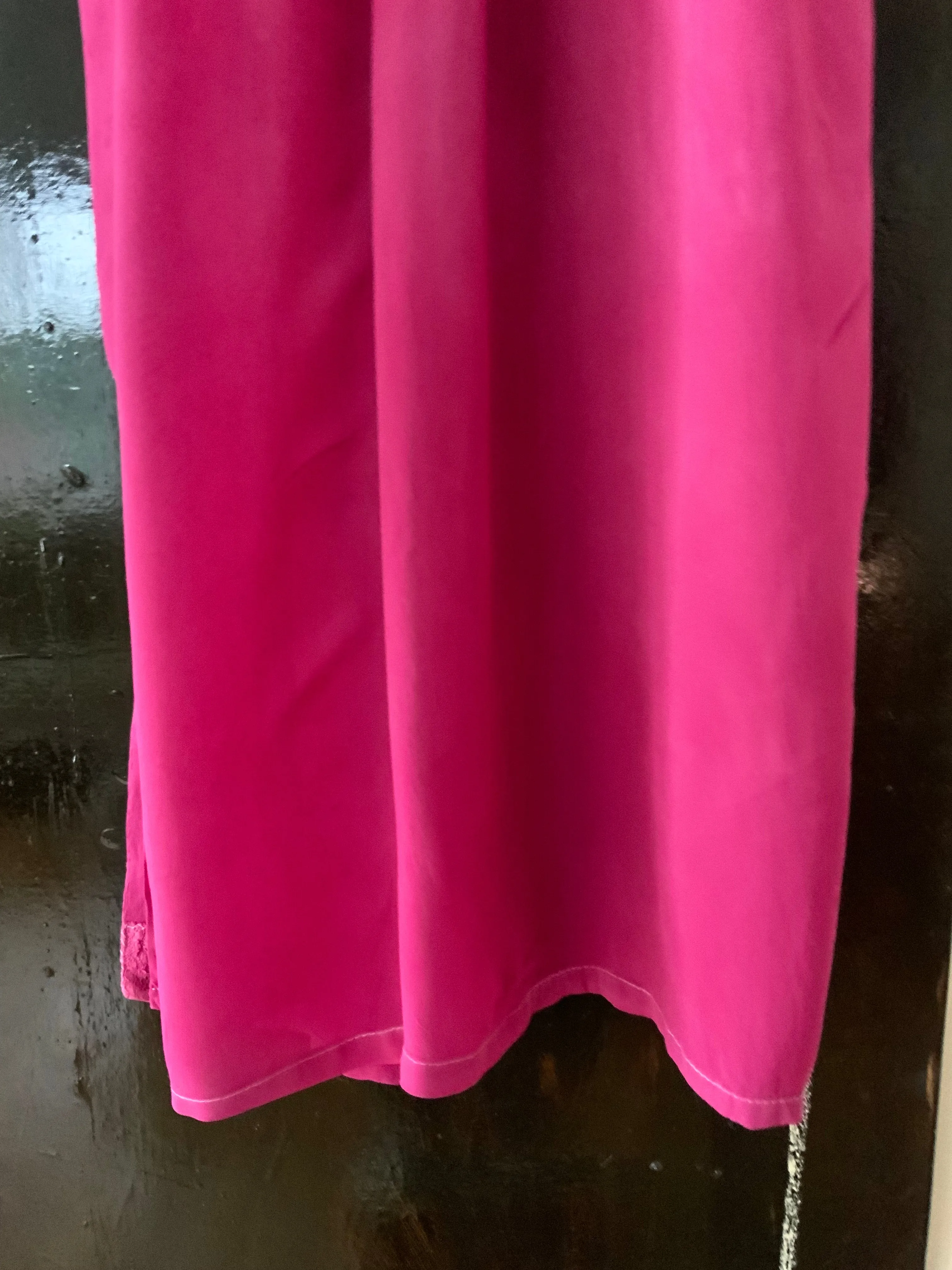 Hand Dyed Fuccia Dress - 70s - 70D
