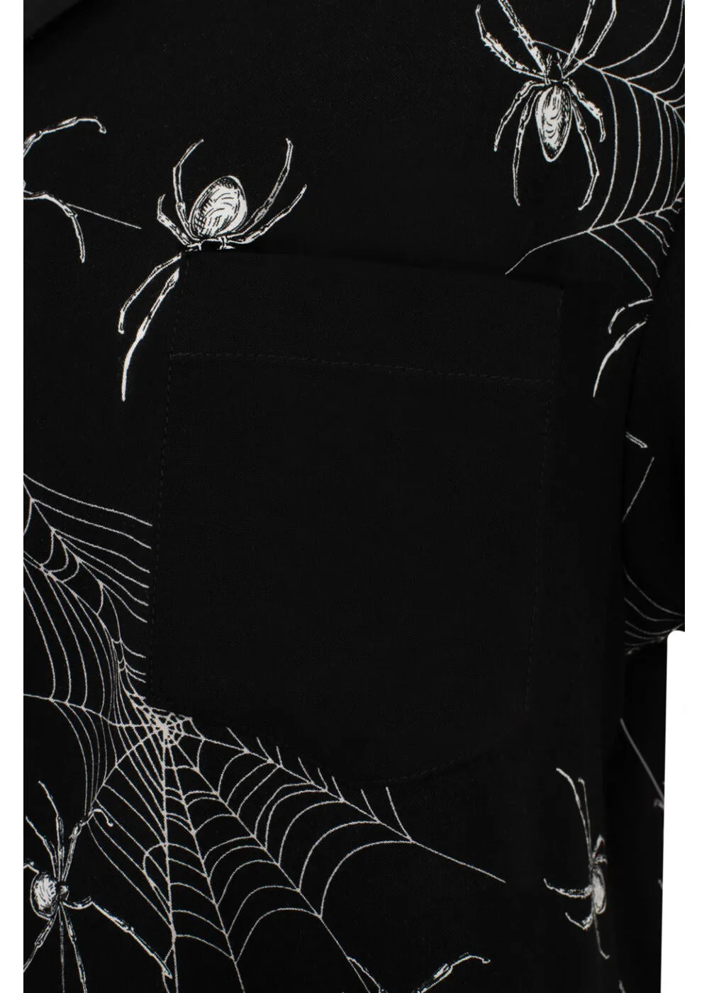 Hell Bunny Grungy Spider 40's Shirt Black