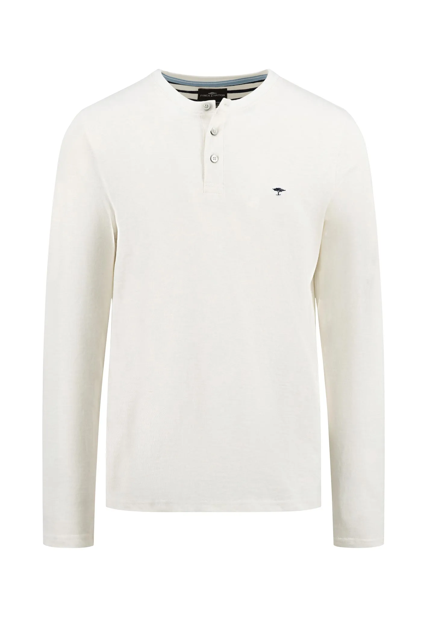 Henley Langarmshirt aus Baumwolle