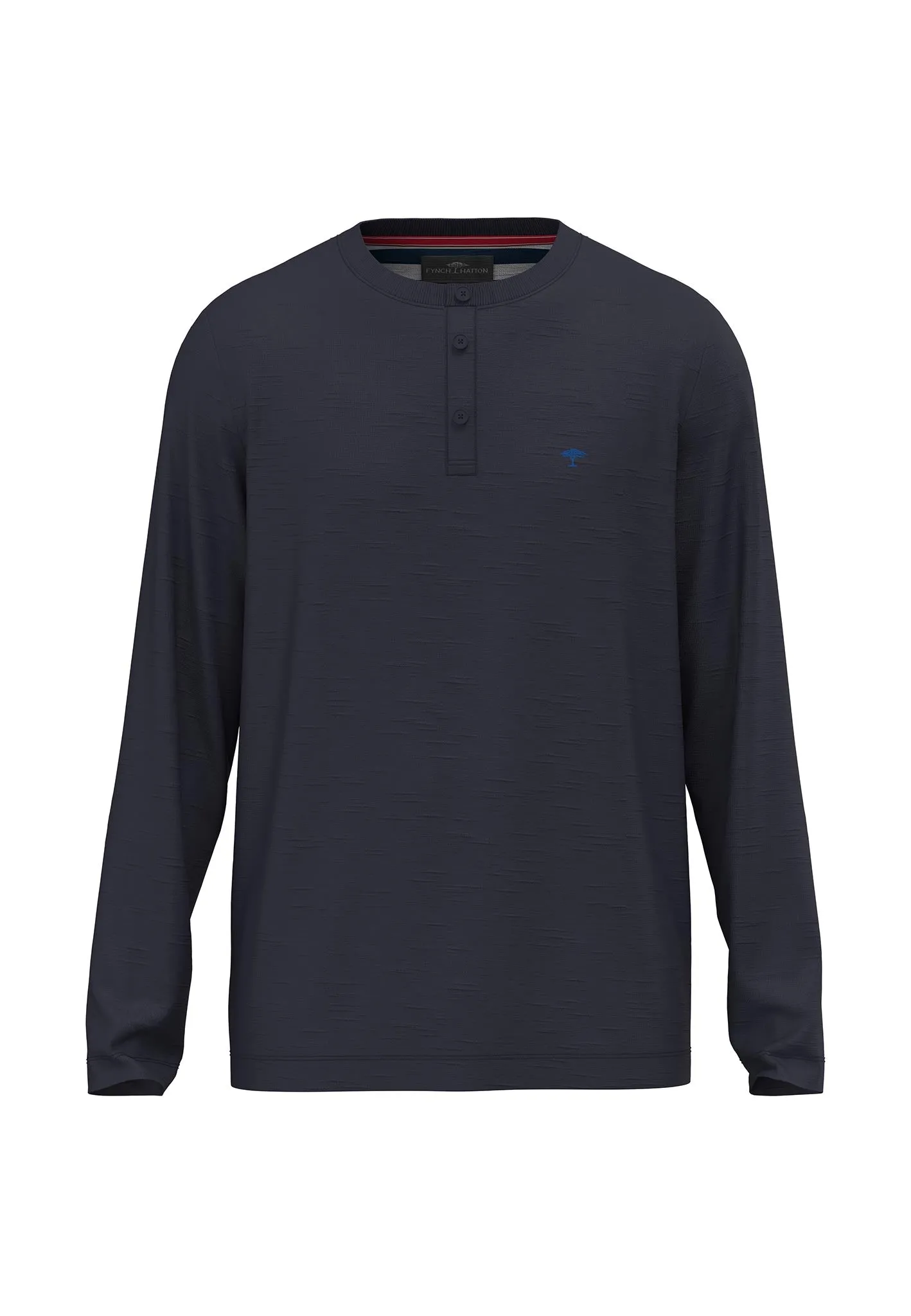 Henley Langarmshirt aus Baumwolle