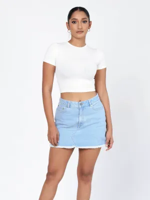 High Waist  Denim Mini  Skirt