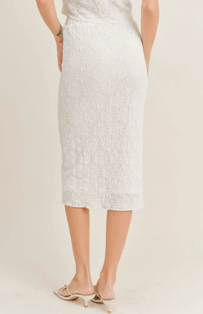 High Waisted Midi Skirt