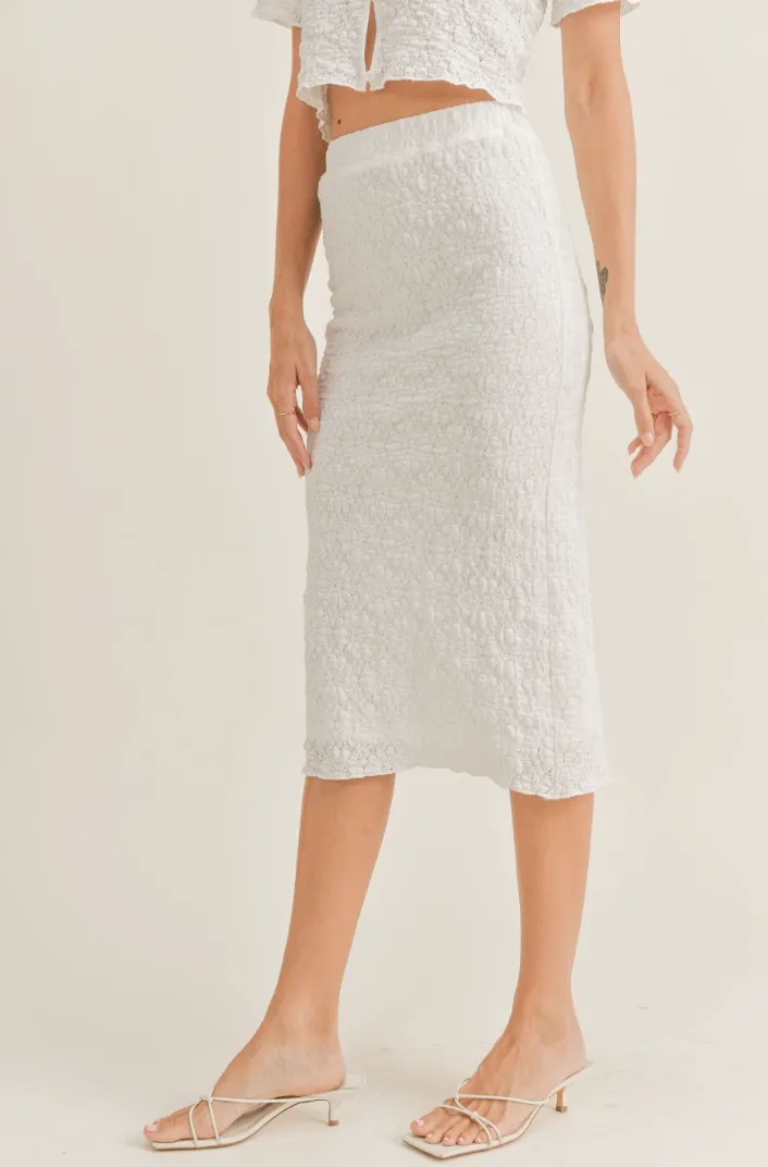 High Waisted Midi Skirt