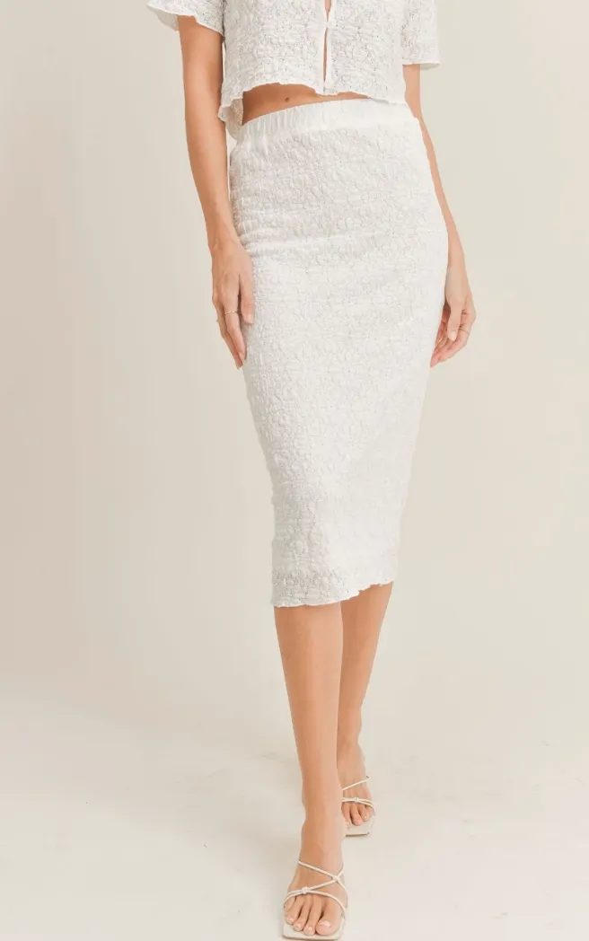 High Waisted Midi Skirt