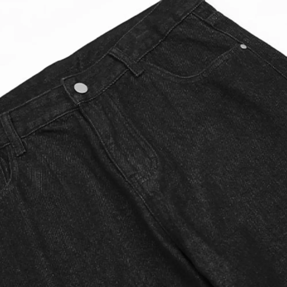 Hip Hop Gothic Print Straight Jeans