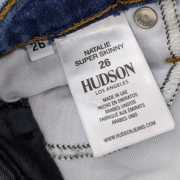 Hudson Natalie Midrise Ankle Super Skinny Jeans 26