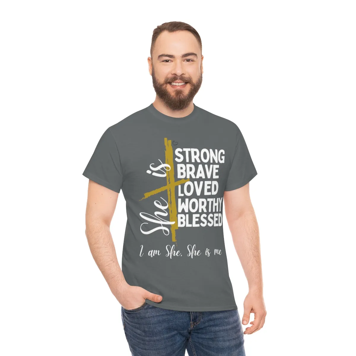 I am She, She is Me Heavy Cotton Tee