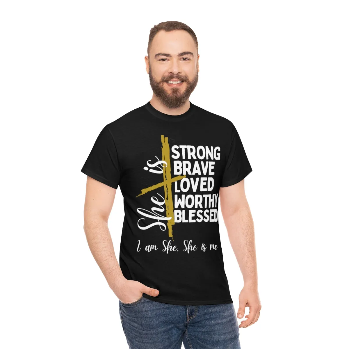 I am She, She is Me Heavy Cotton Tee