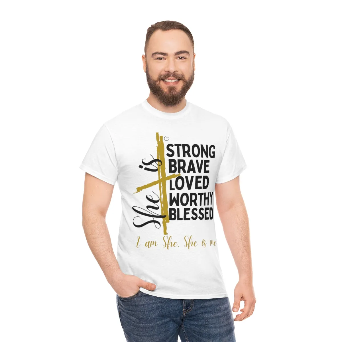 I am She, She is Me Heavy Cotton Tee