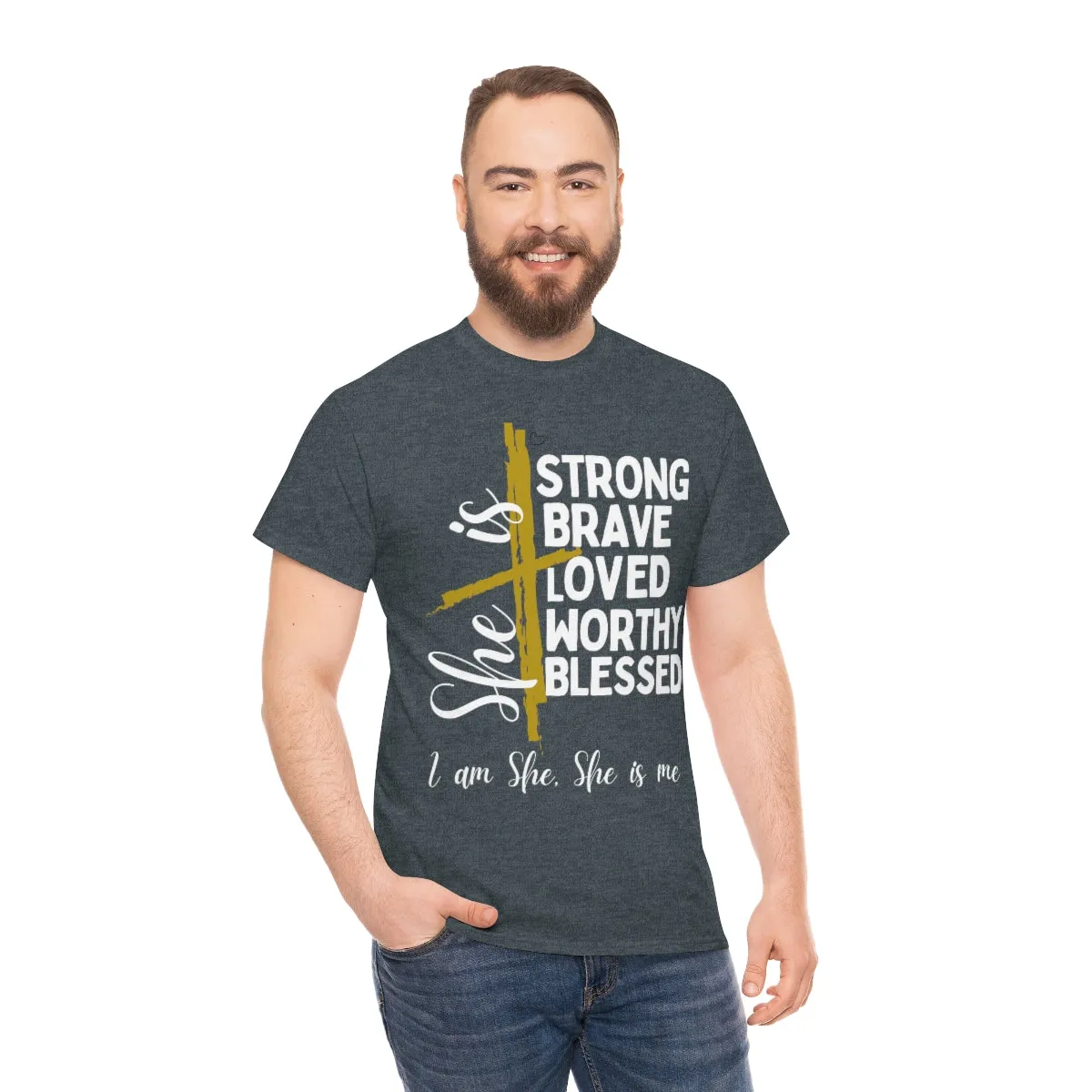 I am She, She is Me Heavy Cotton Tee