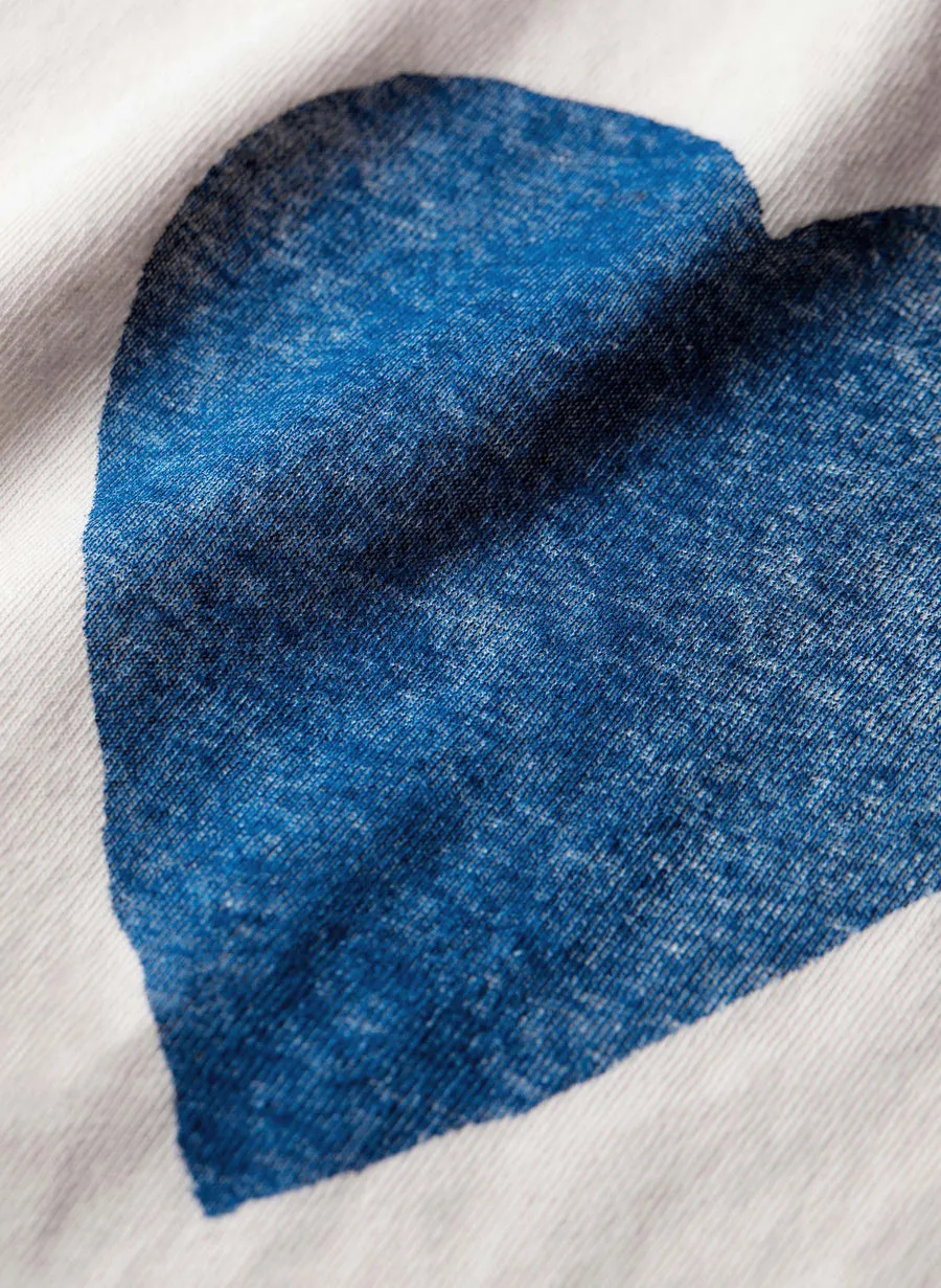 Imogene   Willie - The "Heart" tee in blue