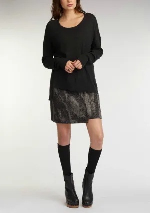 Indigenous Notch Hem Boiled Wool Skirt Final Sale